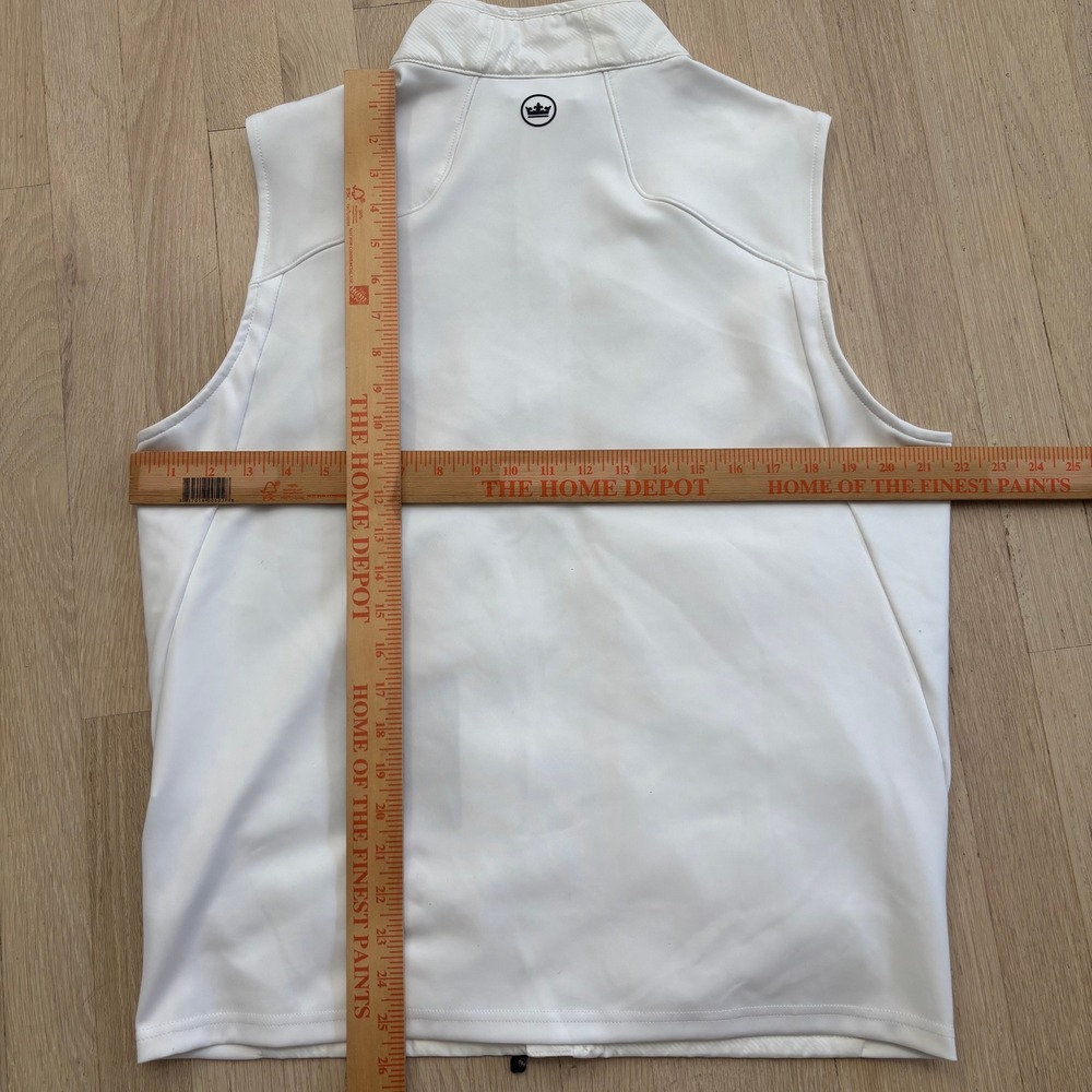 Peter Millar Golf Vest Mens Medium White Excellent Liberty Bell Crown Sport - Picture 4 of 4